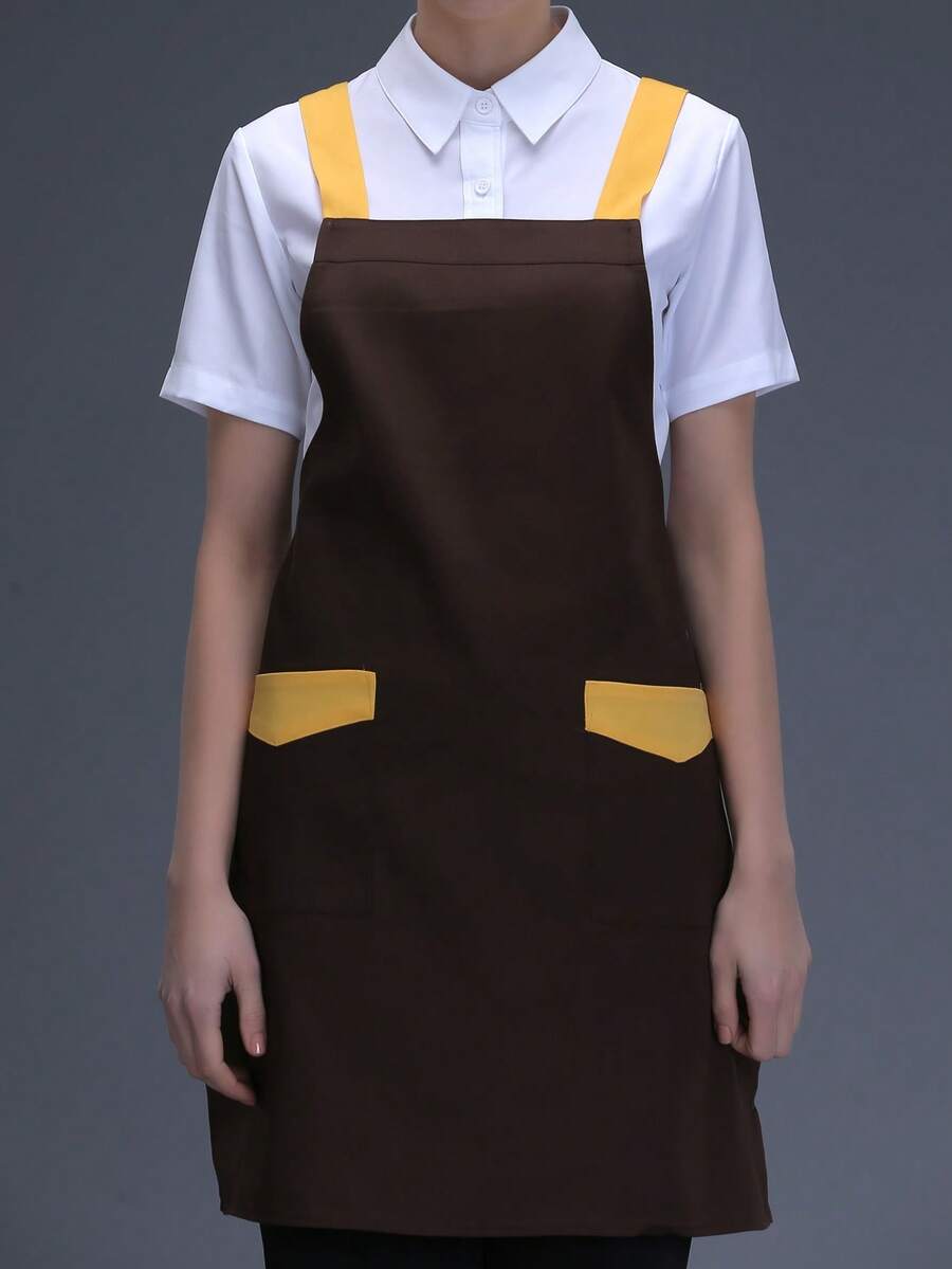 Unisex H-Shaped Apron, Suitable For Barista, BBQ, Outdoor Camping, Cooking, Baking, Home, Kitchen, Hotel And Restaurant Use