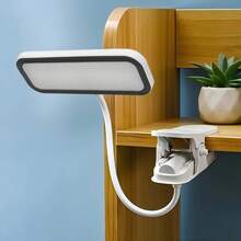 1pc's New Creative LED Standing Clip-On Bright Desk Lamp, Flexible Charging/Plug-In Dual-Use Household Desk Lamp, Touch Three Levels Of Dimming Brightness +USB Charging, Anti-Blue Light Eye Protection Reading Lamp, Special Dormitory Lamp For Students, Portable Desk Lamp For Bedroom, Living Room, Study, Office, Bedside, Etc. (Send USB Charging Cable) - Black Frame - View 6