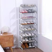 Stackable Small Shoe Rack, Entryway, Hallway And Closet Space Saving Storage And Organization 3 - Tier, Black