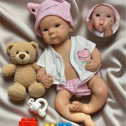 Adorable 13 Inch Can Take Shower Handmade Soft Touch Silicone Reborn Girl Bettie Newborn Baby Doll For Children Birthday/Christmas Gifts