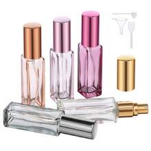 5Pcs 10ML Perfume Travel Refillable Bottle, Mini Leak-Proof Portable Perfume Travel Refillable Dispenser, Glass Perfume Containers With Funnel, Dispensing Pump And Pipette, Travel Bottles Kit For Toiletries Sample Dispenser (Mixed Color/Gradient Blue) - Màu hỗn hợp - Xem 1