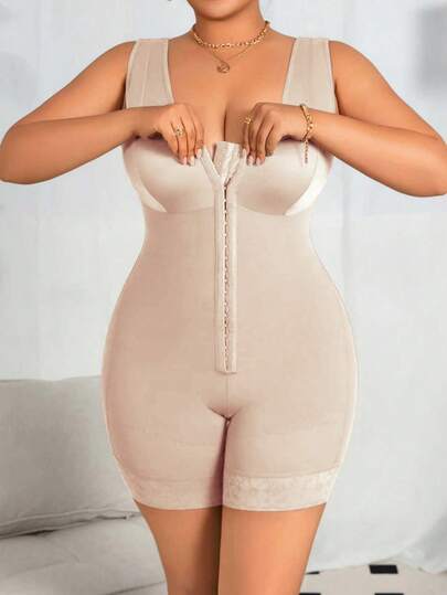 1pc Women's Butt Lifting & Tummy Control Bodysuit, Snap Button Closure, Shapewear For Multiple Occasions