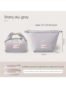 1 szt. Torba na lunch dla kobiet i mężczyzn, studentów, szczelna, izolowana, miękka, duża torba termiczna na lunch - wielokrotnego użytku pudełko na lunch do pracy w biurze, szkoły, na piknik, plażę, torby szkolne, torby do przechowywania dla nauczycieli, torby do klasy, torby do klasy (czarne/szare/brązowe)