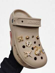 Chinelo Estilo Babuche Plataforma Alta Pingentes Leve 100% EVA Solado Antiderrapante Feminino