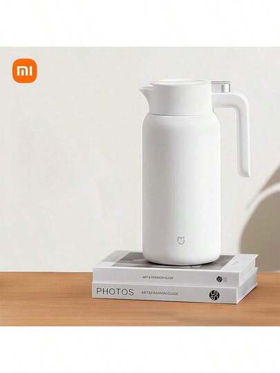 Xiaomi Bình giữ nhiệt dung tích lớn 2L có lớp lót chân không bằng thép không gỉ 316L giúp giữ nhiệt nóng lạnh lâu dài khi sử dụng ở nhà và ngoài trời, thiết kế tay cầm di động, bình giữ nhiệt khi đi du lịch và cắm trại, màu trắng