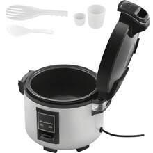 Olla arrocera comercial de 70 tazas, antiadherente, 15 l, 12 h, para restaurante - Tapa continua de 15 L - Ver 8
