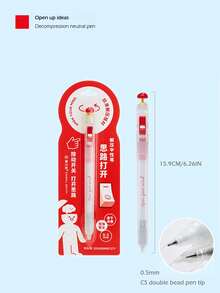 1pc Stress Relief Switch Pen - 0.5mm Smooth Writing Gel Pen With Fingertip Press, Anti-Anxiety Learning Tool, Quick-Drying Ink, Ins-Style Calligraphy Pen Suitable For Students, Relaxing Writing Assistance Tool | Fashionable Pen Body Design | Durable Plastic Pen - Black - View 7