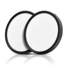 CANMEIJIA 1 件黑色铝制 LED 嵌入式吸顶灯，室内表面安装筒灯，聚光灯，AC185-265V，3 种色温模式（暖白、自然白、冷白），小巧尺寸，高输出，适用于卧室、客厅、厨房、浴室、购物中心 - 黑色明裝筒燈 - 查看 4