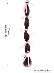 Synthetic Hairpiece Ponytail Natural Extension Hair Pony Tail Hair Silk RibbonBraiding Fashion Boxing Braids For Women - Multicolor - View 15