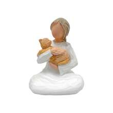 1pc Angel Of Girland Cat Statue, Hand-Painted Angel Figurine Statue, Sympathy Gift For Cat Mom,Modern Resin Desktop Decor - Patterned Cat Lover Girl Figure, Battery-Free Home Office Ornament, Interesting Gift For Pet Lovers - 彩色 - 查看 7