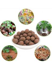 1000g/500g/100g Premium Expanded Clay Pebbles, Leca Clay Pebbles For Plants,Ceramsite Soil,Leca Balls For Indoor Plants,Clay Balls For Plants,Leca Balls, Clay Pebbles For Plants Hydroponic,Flower Pot Ceramsite Breathable Material Ceramsite Stone