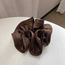 1pc/3pcs Elegant Satin Scrunchies With Ruffle Edges, Soft & Stretchy Hair Ties For Buns, Ponytails, Everyday Use