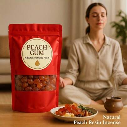 Extracto de goma de melocotón puro, aromaterapia con aroma dulce y leñoso con fragancia botánica natural - Ayuda para el sueño elegante y fresca, adecuada para el dormitorio, la sala de estar, la purificación del hogar, el yoga, la meditación, el uso al aire libre, ambientador de oficina, relajación. Regalo perfecto para las vacaciones, diseño sin plumas