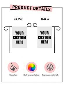 SRH 1pc Customizable Garden Flag With Halloween Theme Background, Personalized Text, Multiple Fonts And Color Options, Or Upload Custom Image (Halloween, Christmas Party Scene, Atmosphere Photo Etc.), Customize Your Own Style Garden Flag For Home, Garden, Outdoor Decor, Bedroom Decor, Halloween Decoration