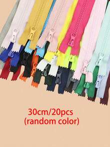 20 piezas Cremalleras de nailon para manualidades de costura DIY utilizadas para hacer o arreglar ropa, bolsas, ropa para mascotas, bolsillos, muñequeras (colores al azar)