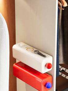 1 件无需钻孔。带有背胶的多功能塑料抽屉盒，隐形悬挂内衣、袜子、腰带、衣柜收纳盒，可拆卸桌面收纳盒夏季收纳盒礼物 - 彩色 - 查看 7