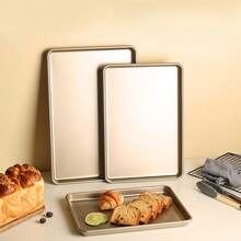 1个不粘碳钢烤盘，商用饼干烤盘，长方形烤盘，适用于蛋糕、糕点、面包 - 耐用且易于清洁 - 彩色 - 查看 8