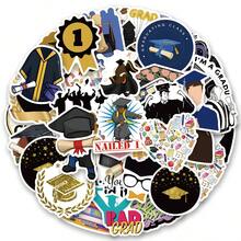 54 张毕业季贴纸美观乙烯基贴纸高品质贴纸贴花剪贴簿、日记、笔记本电脑、保险杠、滑板、水瓶、电脑、手机贴纸可以为您的生活带来很多乐趣，是成人和儿童的完美礼物 - 彩色 - 查看 9