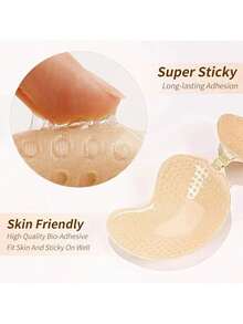 双面粘性胸罩插入物粘性胸垫聚拢丰胸垫可重复使用加厚超即时提升插入物