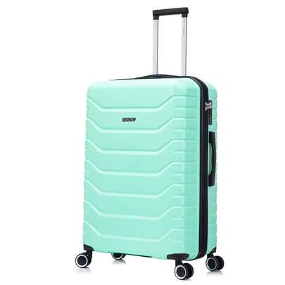 Maleta Grande Expandible 75x49x31cm-33.50cm Extendido - 25kg-30kg(114L-123L) | semirígida trolley pequeño equipaje de mano 4 ruedas giratorios a 360º cierre numérico - Amarillo/Azul Marino/Menta/Negro/Rosa/RosaDorado/Turquesa/Verde