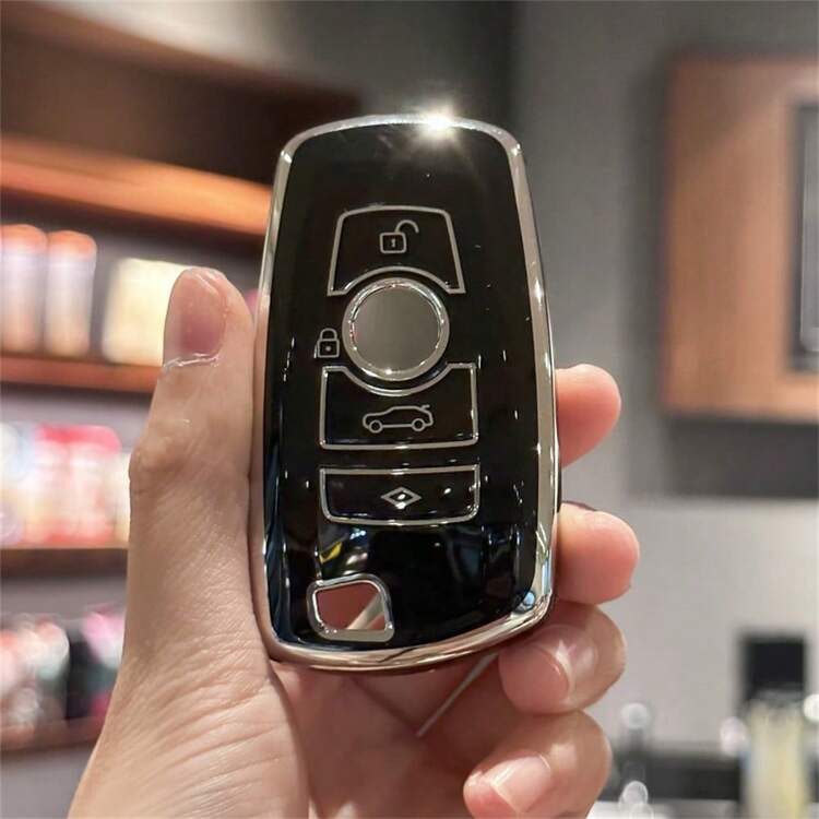 汽车遥控钥匙壳保护套适用于宝马1系2系3系4系5系6系7系M5系M6系X3系X4无钥匙配件钥匙扣圣诞礼物 - 彩色 - 查看 15