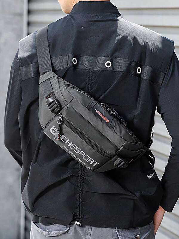 Bolso de pecho para hombre, bolso bandolera, bolso de cintura para exteriores, bolso de negocios, bolso de viaje para deportes
