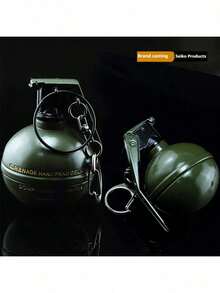 2025 New 1pc Fragmentation Grenade Model, Full Metal Grenade Home Decor, Game Peripheral, Birthday/Christmas/Halloween/Easter Gift - Multicolor - View 3