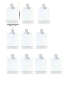 1/5/10/15PCS 1.01/1.69/3.38oz Portable Lotion Fluid Makeup Packaging Bag Cosmetic Shampoo Suction Bag Reusable Squeeze Stand Up Spout Pouch Refillable Empty Squeeze Pouch Travel Bottle - Multicolor - View 11