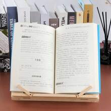 Look Bookshelf Wooden Reading Bookshelf Children's Reading Stand Notebook Stand Reading Anti-Myopia Bookshelf - 彩色 - 查看 5