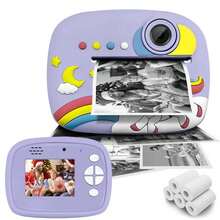 Kids' Printing Toy Camera, Can Take Photos/Record Videos And Instantly Print Images - Multifunctional Photo & Video Printer With 5 Rolls Of High-Resolution Paper, 48MP Dual Lens Cameras In A Gift Box For Kids Birthday, Kids Photo Printing, Children Video Recording, Playful Tech Aesthetic, Children Electronics, Quality Print Output, Young, Parents Of