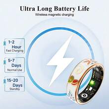 2025 NEW! Enamel Smart Ring, 5ATM Water Resistance Rating, Stylish And Lightweight, Pedometer, Heart Rate Monitoring, Activity Tracking, Compatible With Android And IOS, Resin Material - Multicolor - View 8