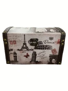 1pc Vintage Decorative Storage Box, Adds Warmth And Function To Your Home, Storage Box