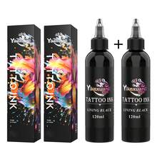 yikexuanli 1/2 Bottle Premium Black Tattoo Ink | Intense Black/Super Black, Deep Color, Suitable For Outlining, Shading And Blending, Long-Lasting And Durable