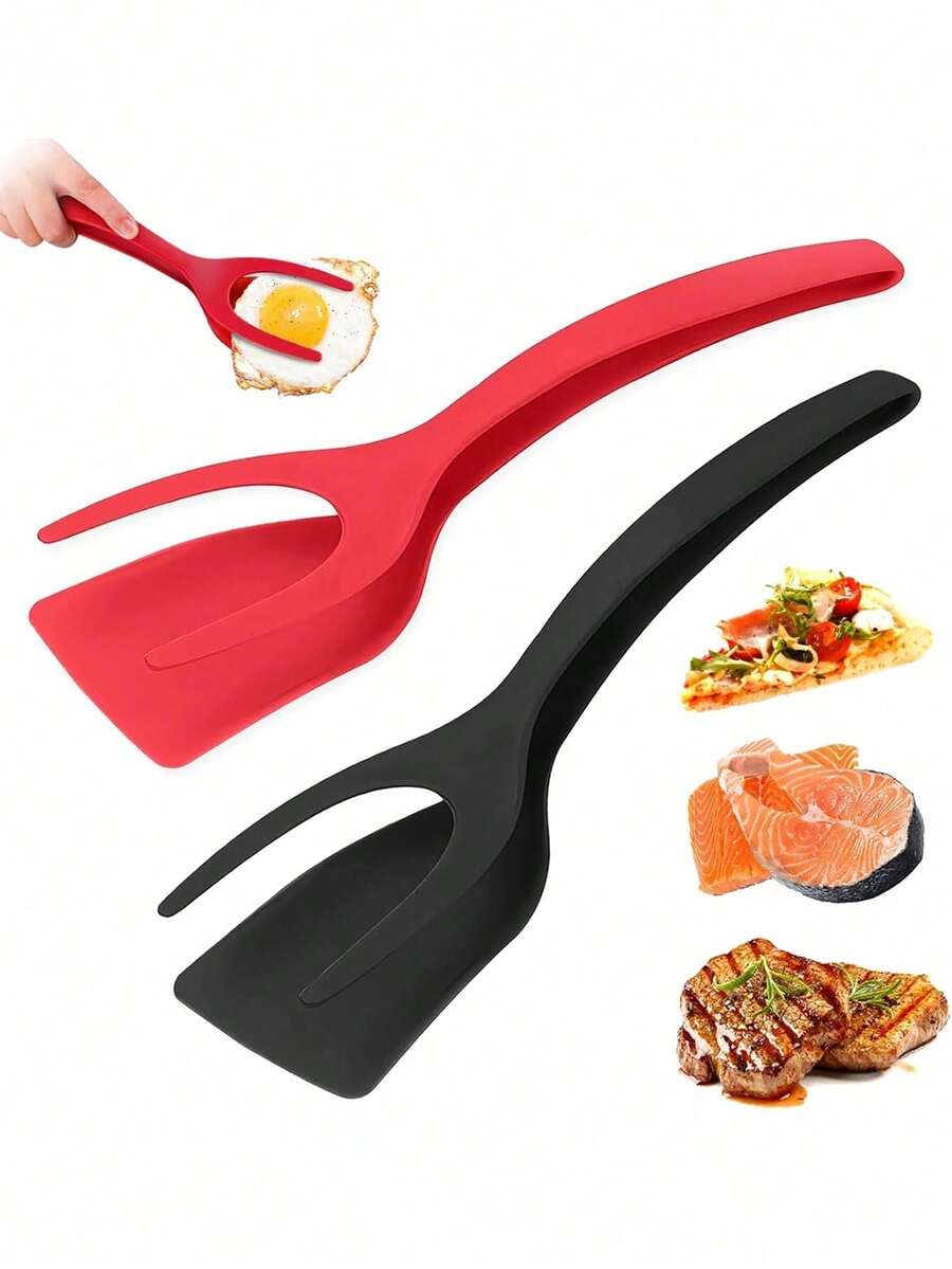 1个硅胶漏铲,不粘烹饪工具,适用于煎饼、牛排、烘焙,耐热,适用于烹饪、烘焙、烧烤和不粘锅,可用于煎鸡蛋、煎饼等。 - 彩色 - 查看 1