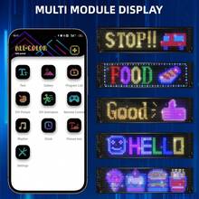 شاشة عرض ليد ناعمة، شاشة ليد قابلة للبرمجة كضوء ليلي، قابلة للتحكم بالتطبيق، رسوم متحركة لنمط نص DIY، يمكن تركيبها على الحائط أو استخدامها على المكتب، مثالية لديكور المنزل، إنشاء الفن، غرفة الألعاب، البار، الدراجة، الإعلان، الفندق، هدايا عيد الميلاد