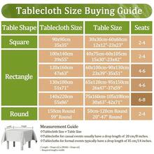 Meioro Striped Tablecloth Rectangle Tablecloths Cotton Blend Table Cloth Washable Tabletop Decorative Fabric Table Cover For Kitchen Dinning (Green, 47 X 63 Inch) - 綠色63x47長方形 - 查看 8