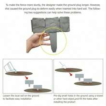 10 Stücke Grau Stein-Effekt Interlocking Garten Randstein - Landwirtschaftlicher Zaun für Rasen, Terrasse Dekoration - 9.84 Inches Landschaftszaun für Blumenbeete, einfach zu installieren und wetterfest