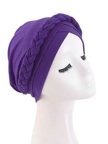 1pc Handmade Woven Headscarf, African Style Headwrap, Hair Turban, Women's Chemo Cancer Hat, Pre-Twisted Braided Headband, Suitable For Daily Use