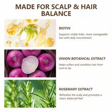 100ml Biotin & Rosemary Infused 3-In-1 Shampoo  | Tames Frizz & Repairs Heat Damage | Nourishes Curly/Coily/Straight Hair | Anti-Split Ends Formula – All Hair Types Rescue Remedy! - 彩色 - 查看 3