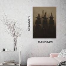 Framed Gothic Witches Art Occult Art Poster, Witchy Wall Art, Dark Academia Print, Pagan Décor, Gothic Dark Oil Painting - 框架 - 查看 2