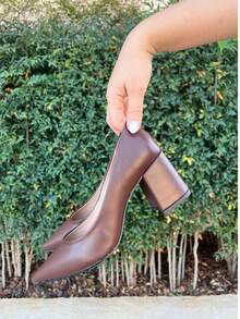SCARPIN NAPA CAFÉ CONFORTÁVEL SALTO BLOCO 6,5 CM