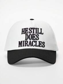 1顶绣有“HESTILL DOES”字样的撞色棒球帽，可调节户外防晒休闲帽，适合春秋季旅行、海滩、Y2K风格、夏季佩戴。 - 彩色 - 查看 4