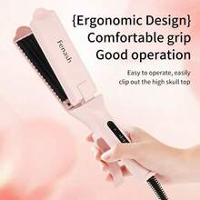 蓬松卷发棒，宽齿波浪卷发棒，快速加热宽板卷发钳，打造蓬松卷发造型的工具 - 美規A型插(110-127V) - 查看 8