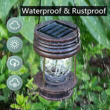 Solar Lanterns Outdoor Hanging Solar Lights, 2PK Table Lamps With Retro Design, Garden Lantern Vintage Design For Landscape Yard Table Pathway Beach Decoration-953308 - Nhựa 5,5" - Xem 4
