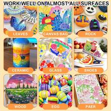 Marcadores Acrílicos 120 Colores Punta Brush – Tinta Acrílica Líquida de 2.4 ml, Caja de 5 Niveles, Ideal para Arte en Roca, Madera, Vidrio, Tela y Más – Rotuladores Acrílicos de Pintura (120) - 168 - Ver 5