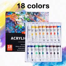 24/18/12 Colors Acrylic Paints - Good Coverage, Hand-Painted Wall Painting Graffiti, Painting Paints For Artists, Students, Beginners And Painters Painting, Canvas, Ceramics, Wood, Rock Painting Art Supplies Set - 12ml - 查看 10