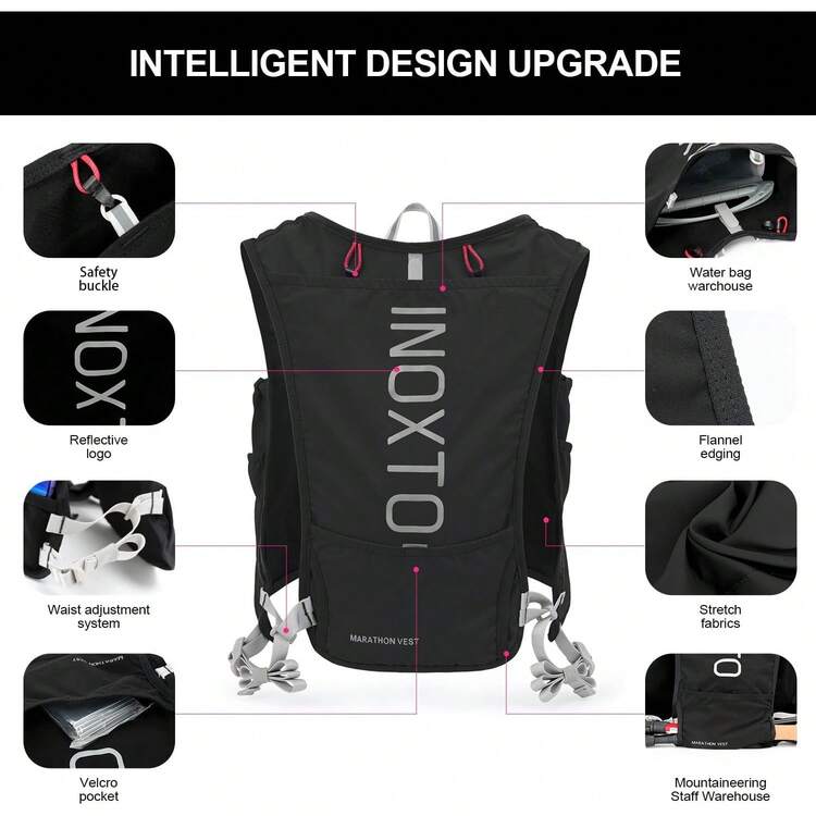 Mochila con Chaleco de hidratación para Correr, Paquete Aislado Ligero con Bolsa de Agua de 1.5 L para Senderismo, Senderismo, Correr, Ciclismo, Carreras, maratón para Mujeres, Hombres y niños - 588naranja - Añade 12