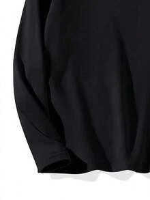 GRDR 男士时尚新款长袖T恤，秋冬款 - 黑色 - 查看 4