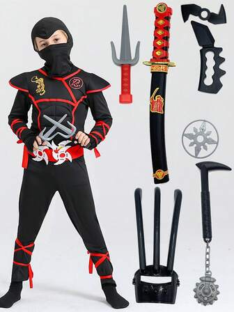 Weapon Set, Plastic Samurai Sword Weapons, Suitable For Halloween, Christmas, Role Play, Anime Cosplay, Party, Collection