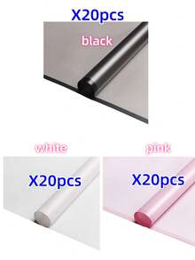 10 قطعة/20 قطعة ورق تغليف أزهار (متوفر باللون الأسود والأبيض والوردي والذهبي)، مصنوع من ورق النسيج الماتي الكوري، ورق تغليف باقات الأزهار شبه شفاف ومقاوم للماء، مناسب لمتاجر الأزهار والمشاريع اليدوية للورد والأعراس وعيد الحب وعيد الأم وعيد الأب والعيد والشكر وحفلات أعياد الميلاد وغيرها من الديكورات